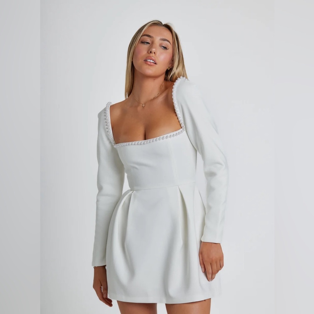 White pearl dress